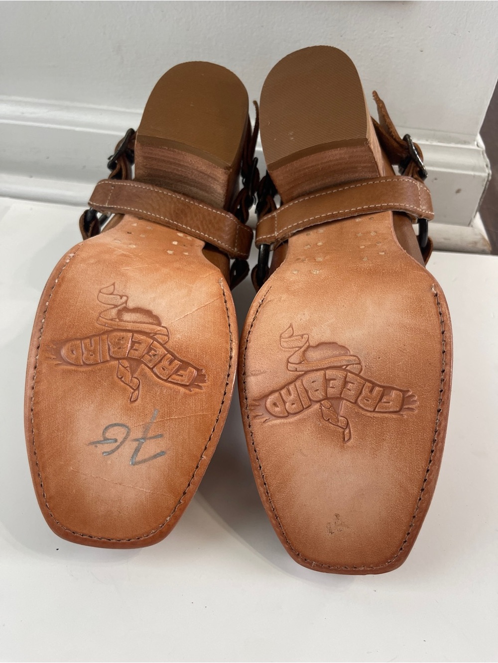 Freebird by Steven Dusty Camel Leather Boots – Square Toe, Size 9 Western Boho - Picture 9 of 9